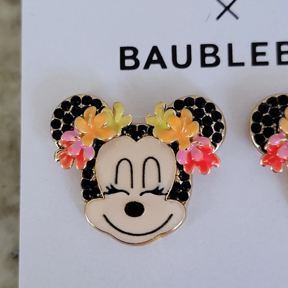 Disney X Baublebar Minnie Mouse Earrings NWT - Picture 3 of 3